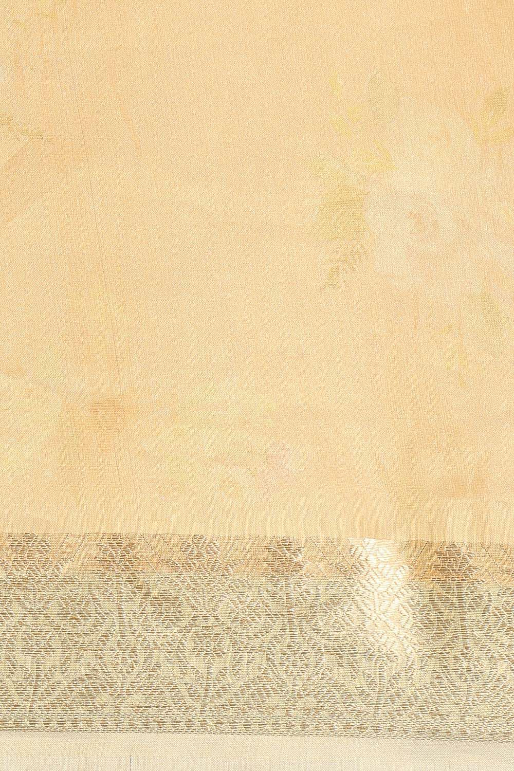 Beige Pure Tissue Silk Digital Printed Saree image number null