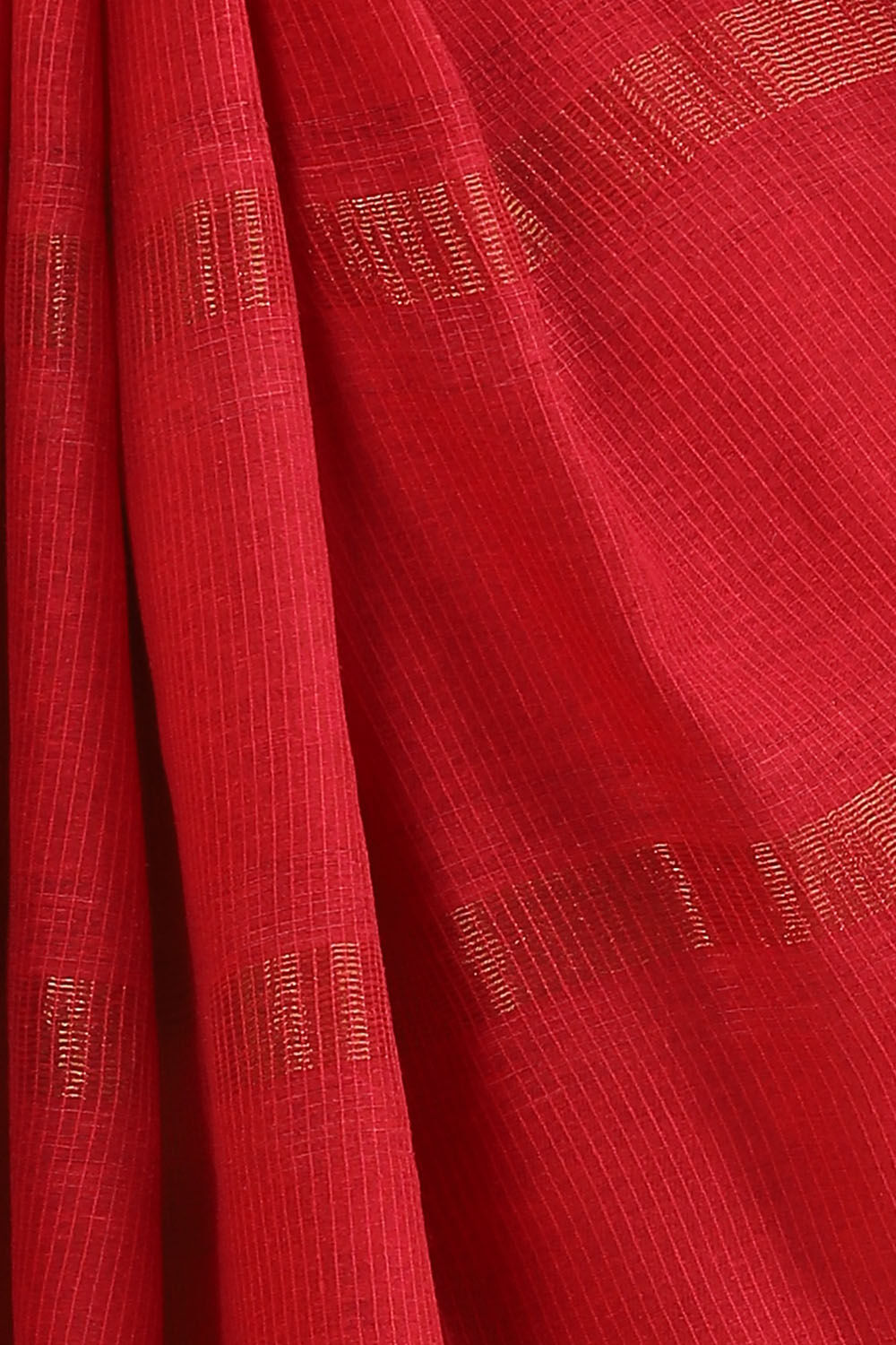 Red Pure Silk Woven Saree image number null