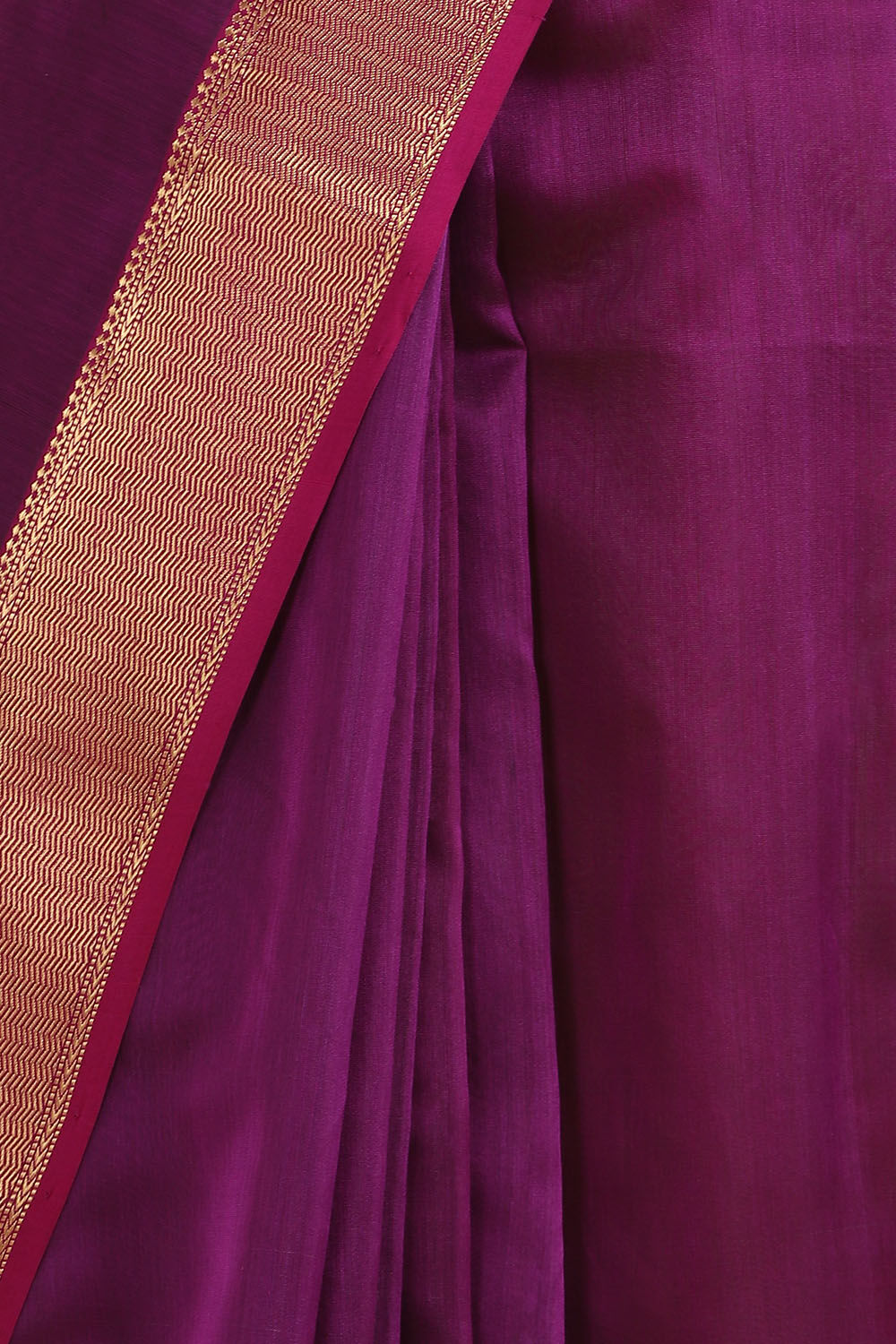 Purple Pure Silk Cotton Maheswari Saree image number null