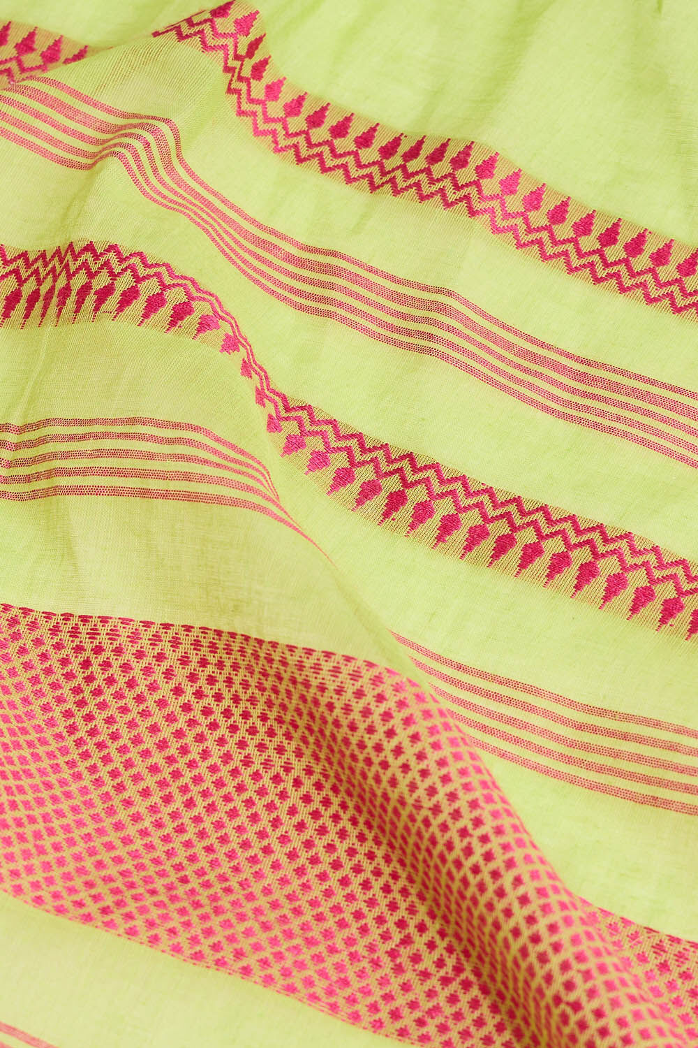 Light Green Woven Pure Cotton Bengal Saree image number null