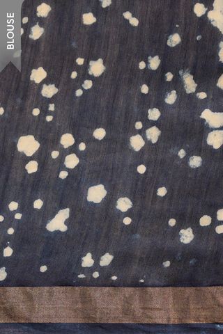 Blue Bagru Bagru Block Printed Pure Silk Cotton Saree thumbnail image number null