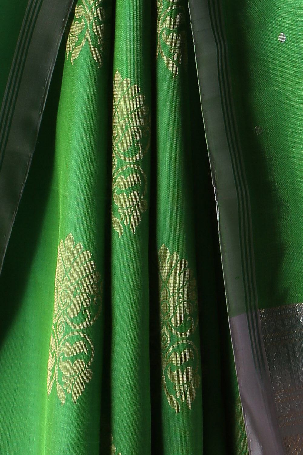 Green Pure Silk South Saree image number null