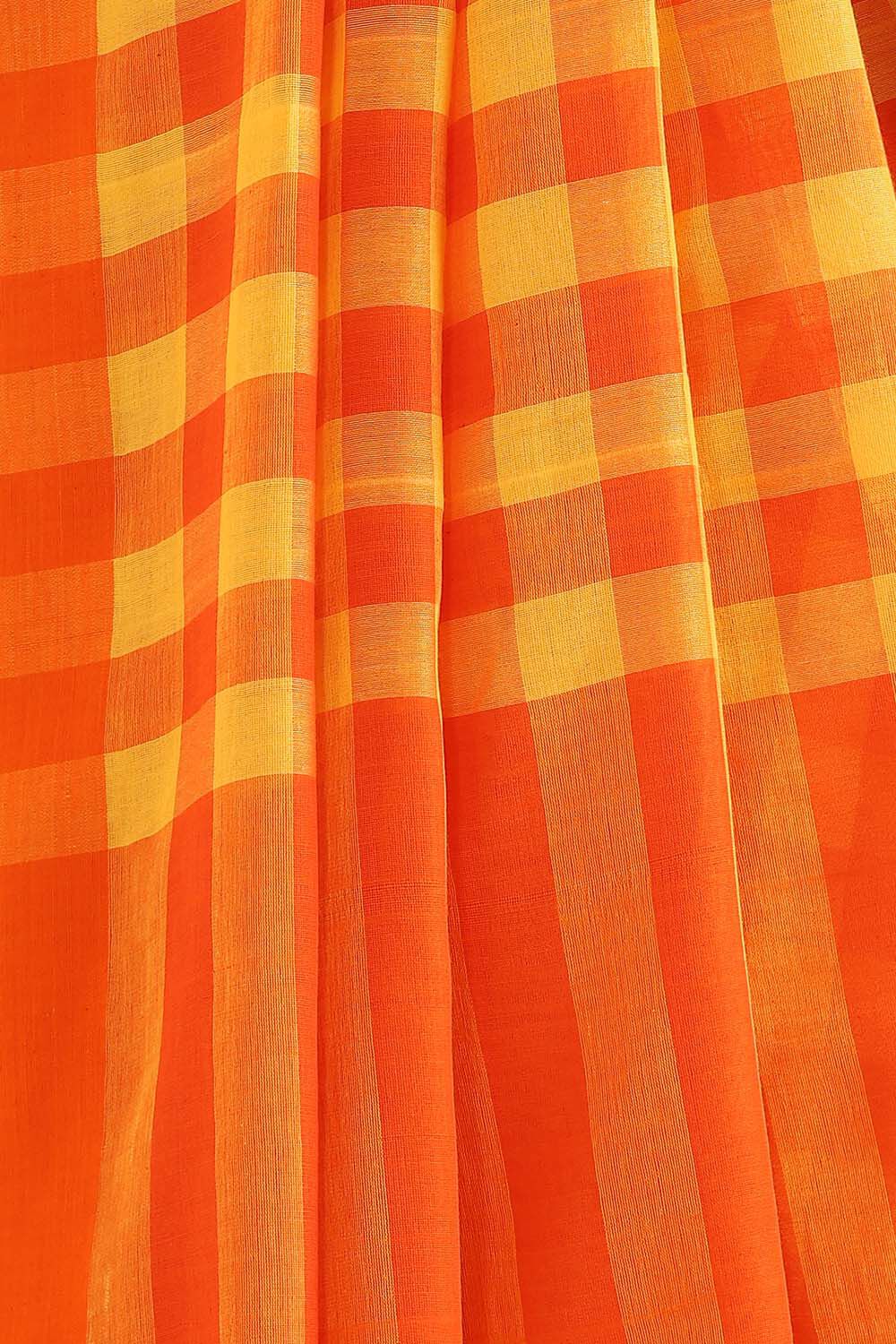 Orange Pure Cotton Bengal Saree image number null