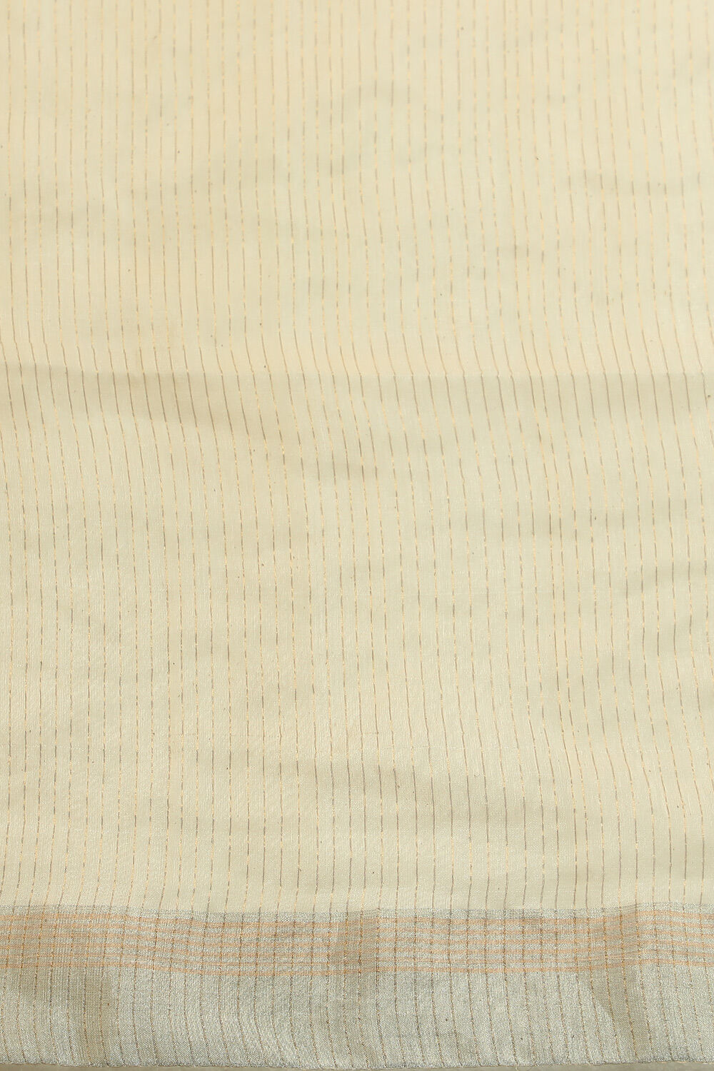 Off-White Woven Pure Silk Cotton Bengal Saree image number null