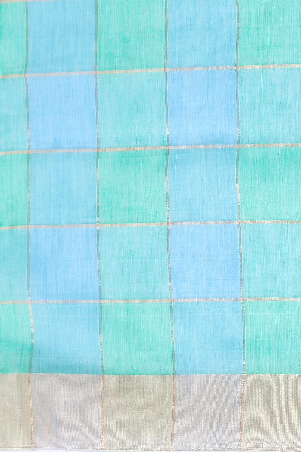 Blue Pure Embroidered Saree image number null