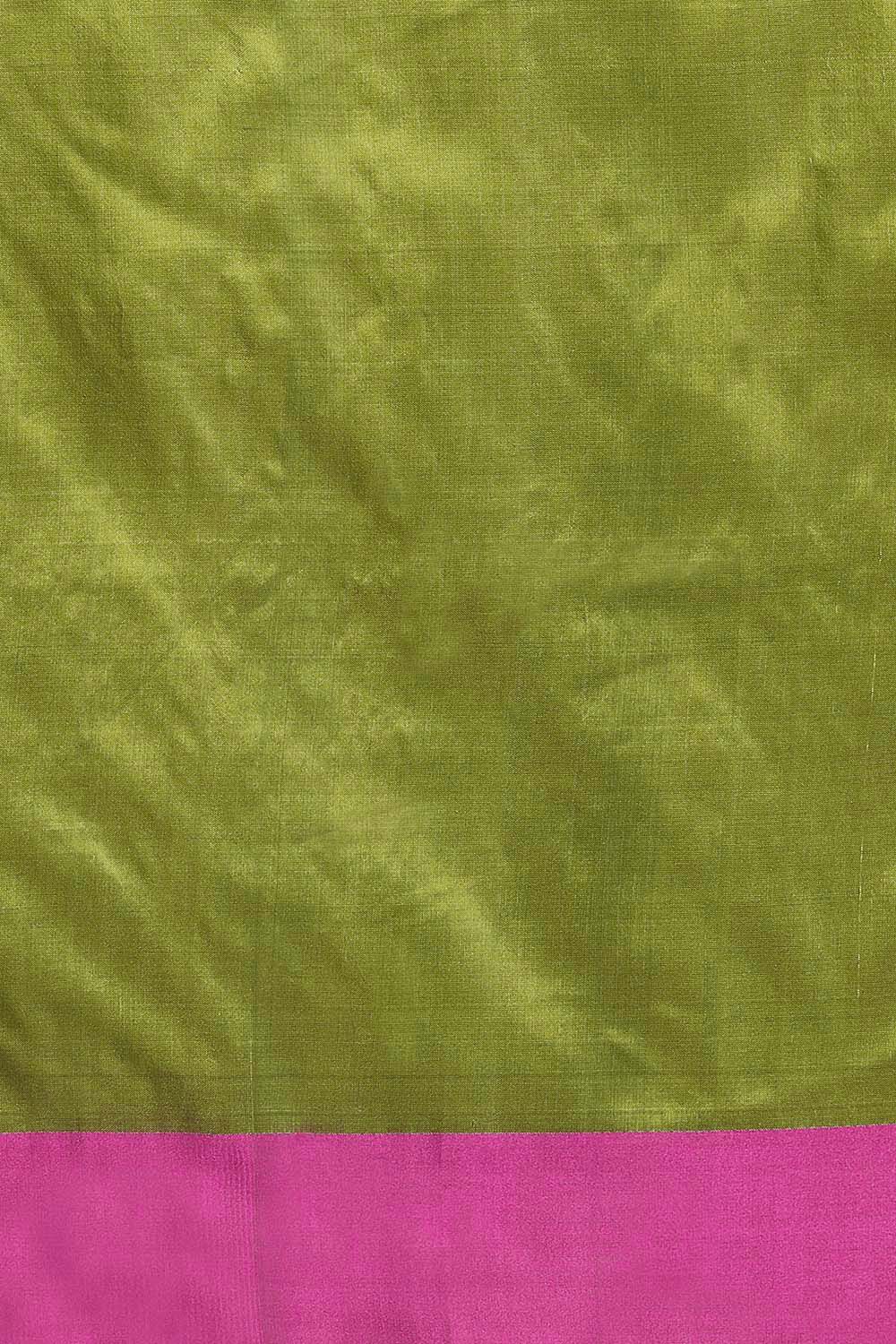 Green Pure Silk Banarasi Brocade Saree image number null