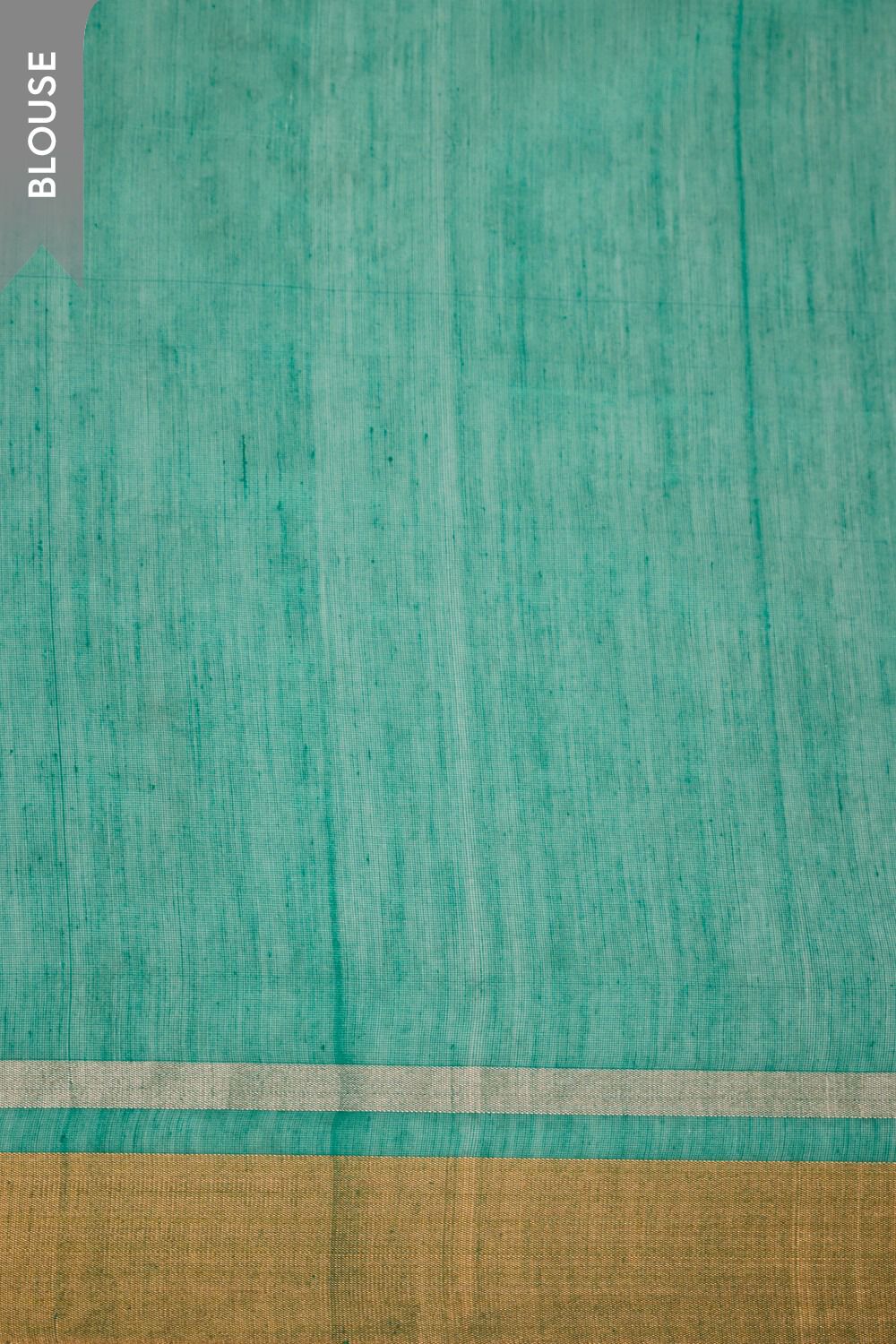 Dark Green Woven Pure Silk Cotton Chanderi Saree image number null