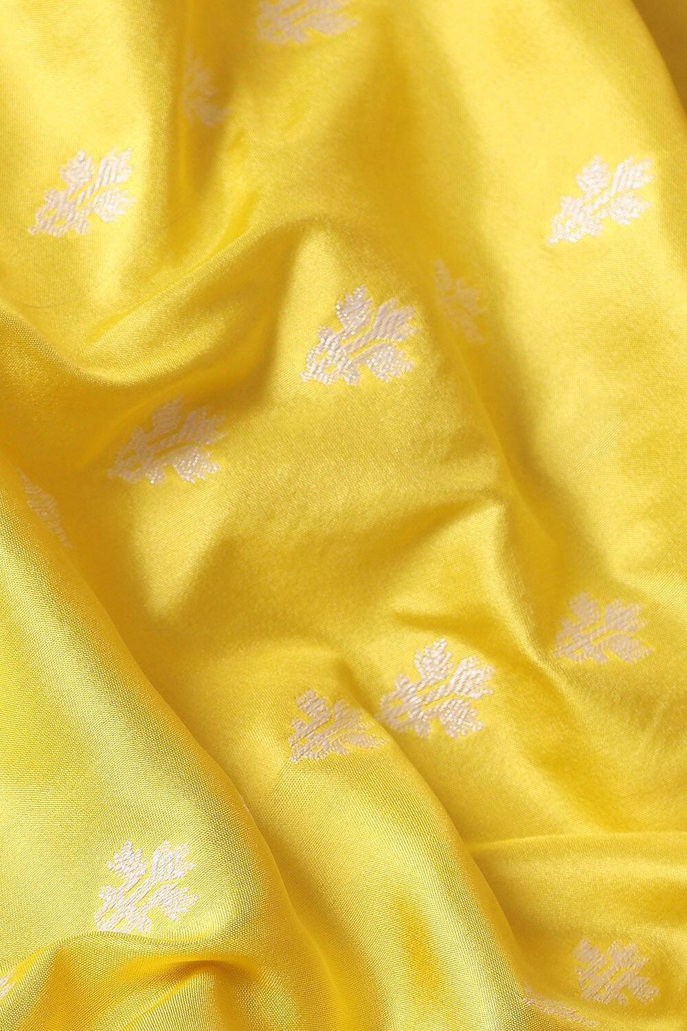 Yellow Pure Silk Banarasi Saree image number null