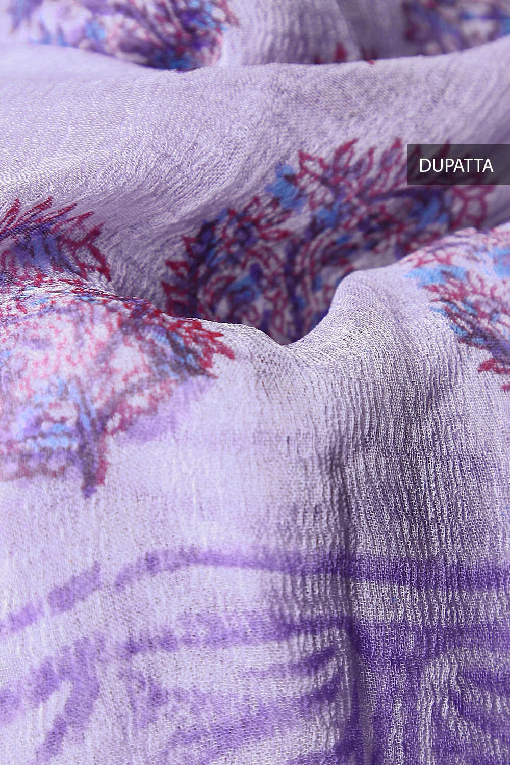 Light Violet Block Printed Cotton Suit image number null