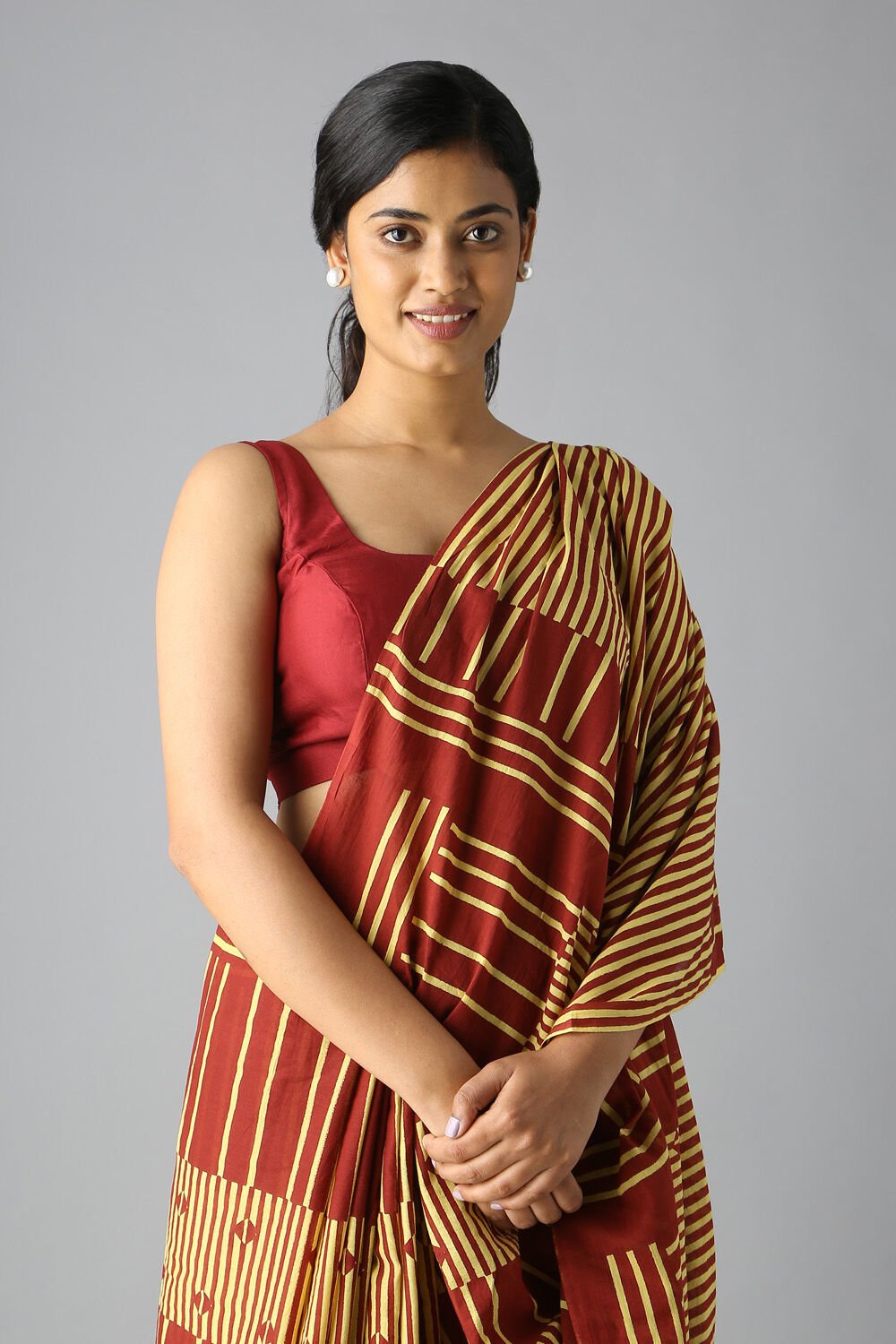 Yellow Pure Cotton Printed Saree image number null