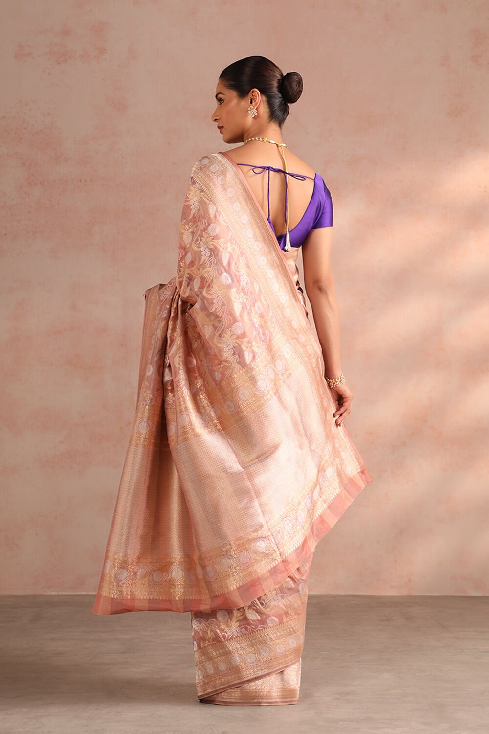 Pink Pure Silk Woven Banarasi Saree image number null