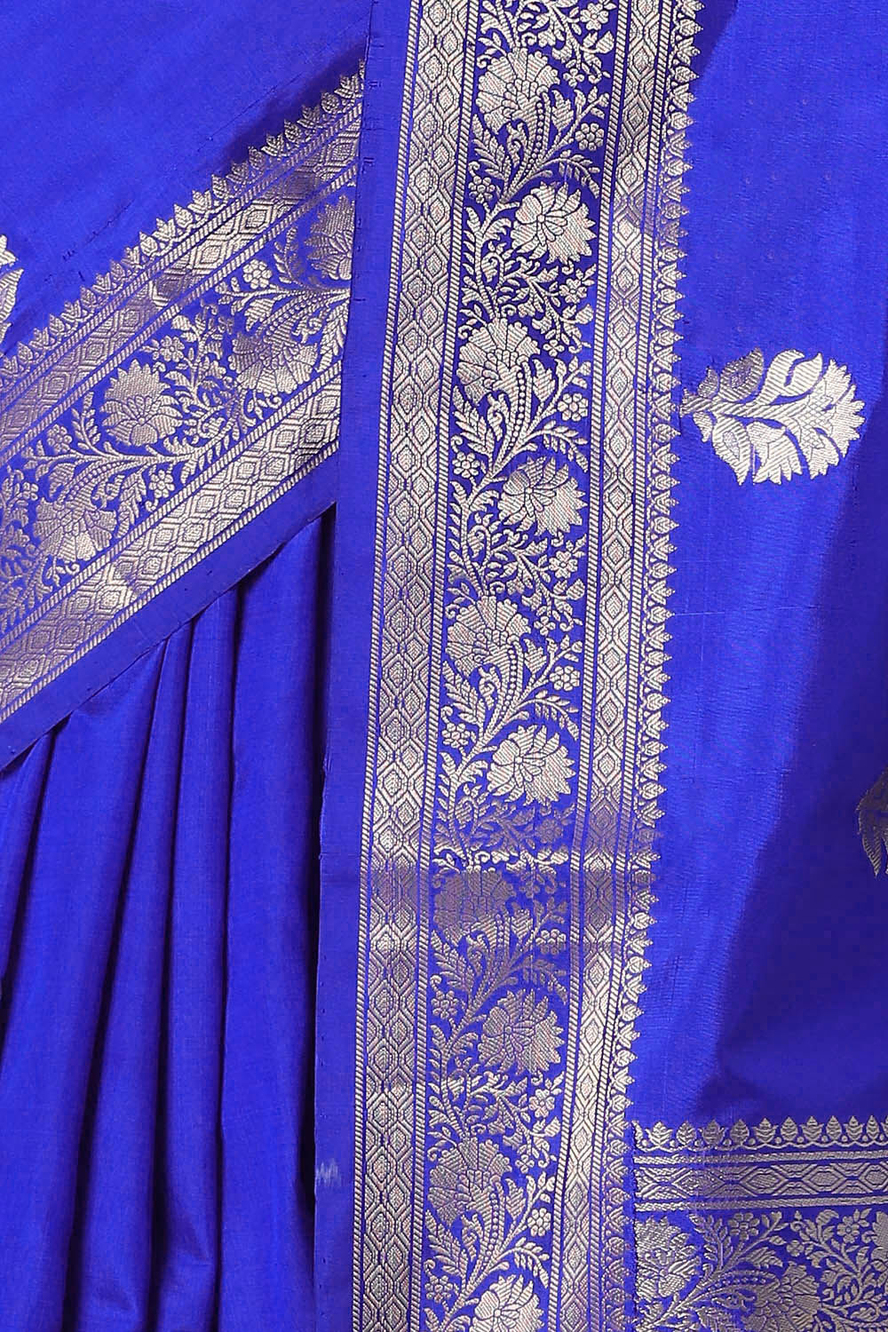 Blue Pure Silk Banarasi Saree image number null