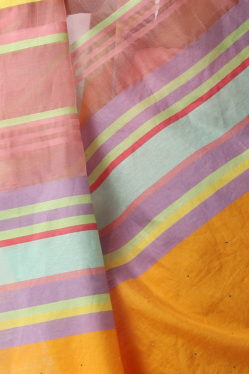 Light Red Pure Organza Cotton Embroidered Saree image number null