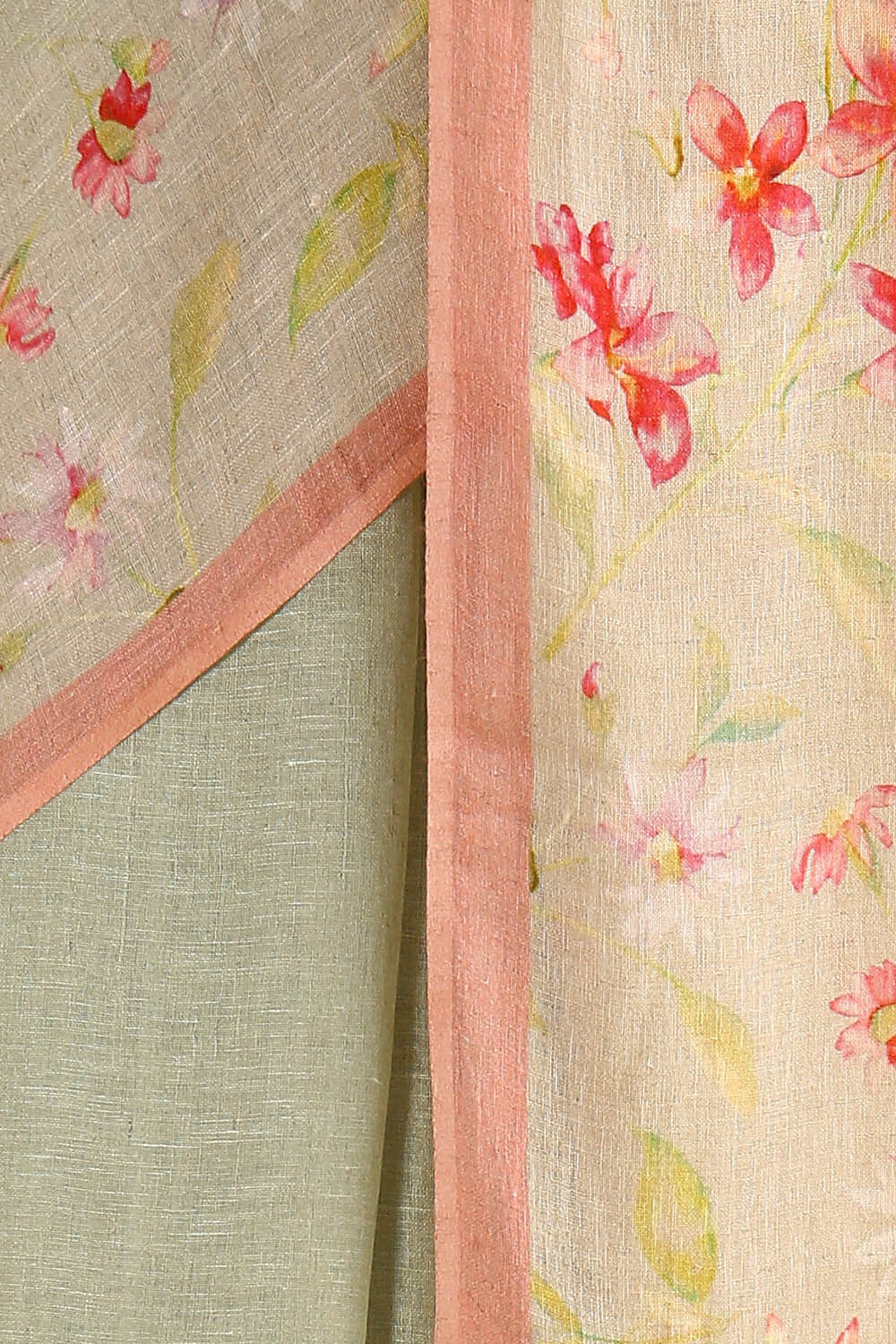 Light Pure Green Linen Digital Printed image number null