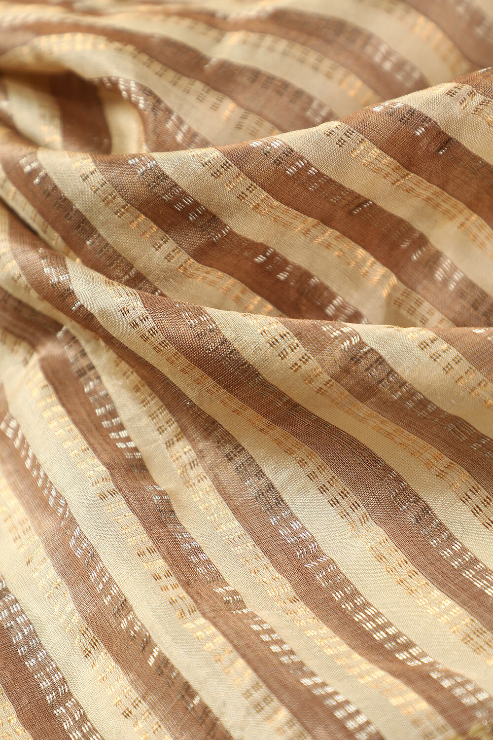 Brown Woven Pure Silk Tissue Saree image number null