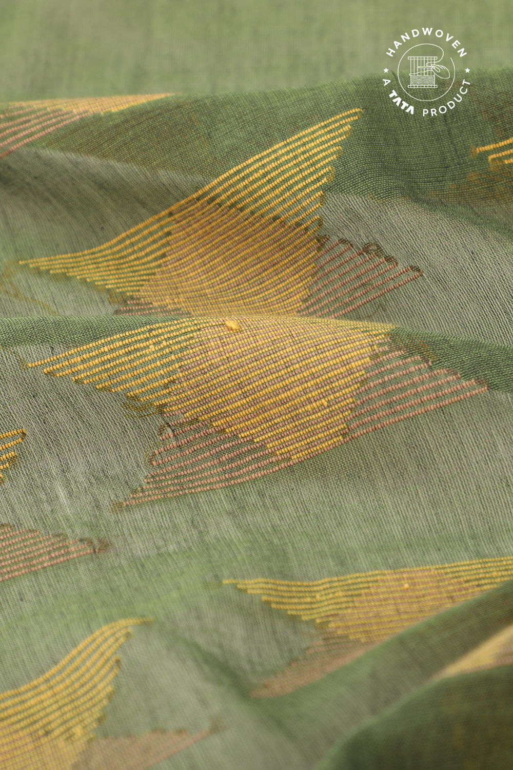 Green Pure Cotton Woven Bengali Saree image number null