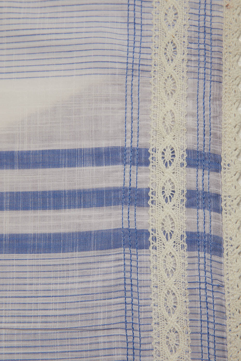 Off White Woven Pure Cotton Unstitched Suit Set image number null
