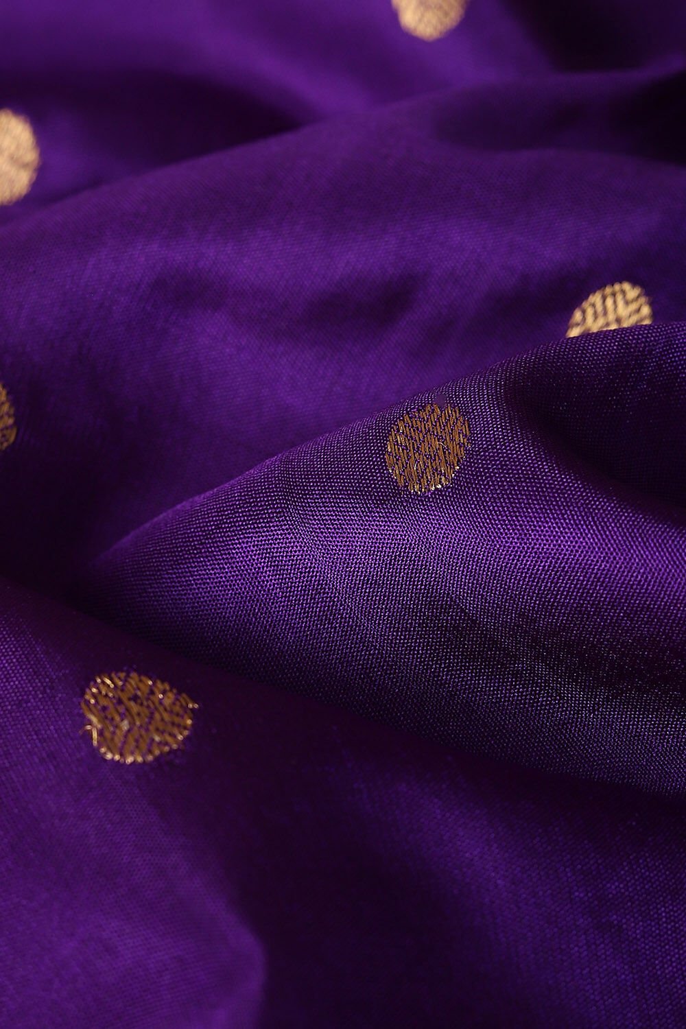 Purple Pure Silk Chanderi Saree image number null