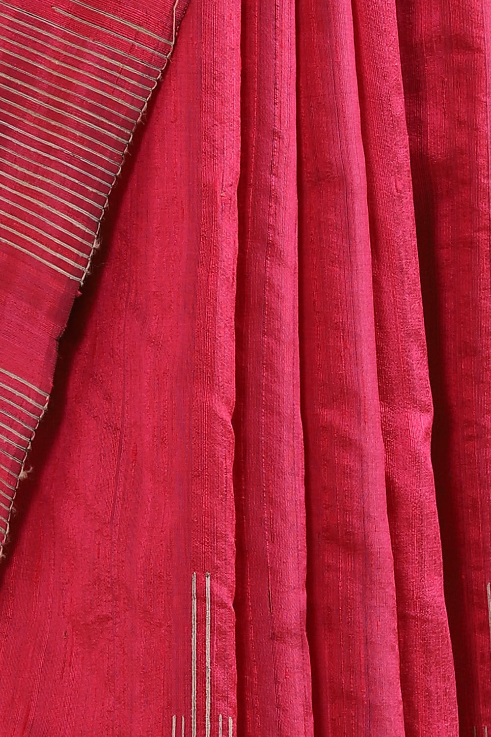 Dark Pure Pink Silk Woven Saree image number null