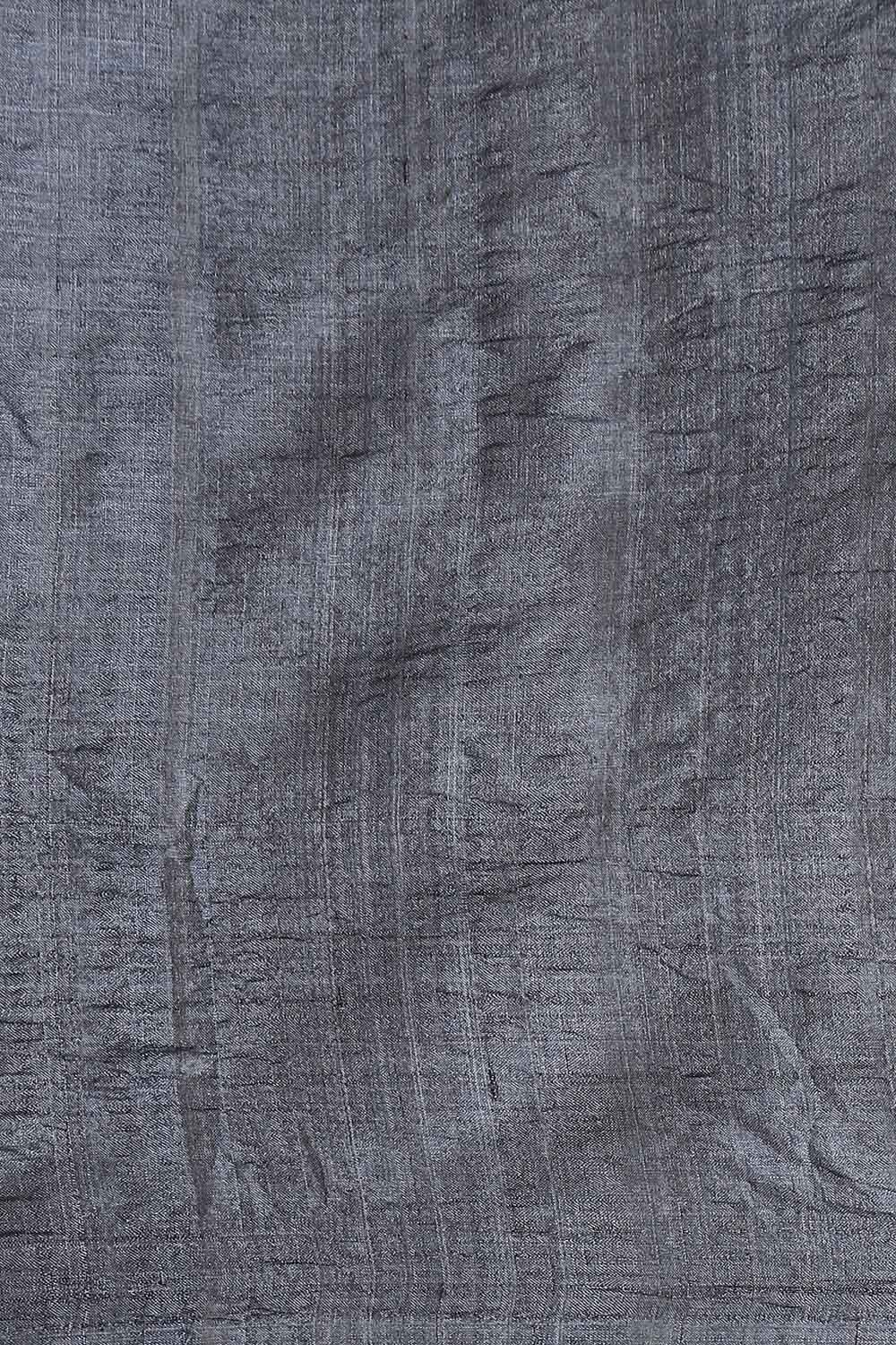 Brown Pure Tussar Silk Printed Saree image number null