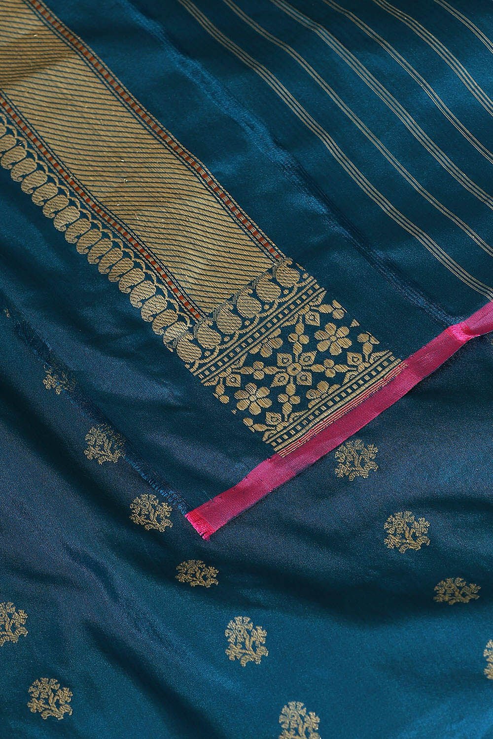 Blue Pure Silk Banarasi Saree image number null