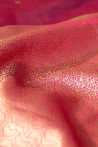 Dark Violet Silk Viscose Cutwork Banaras  Saree thumbnail image number null
