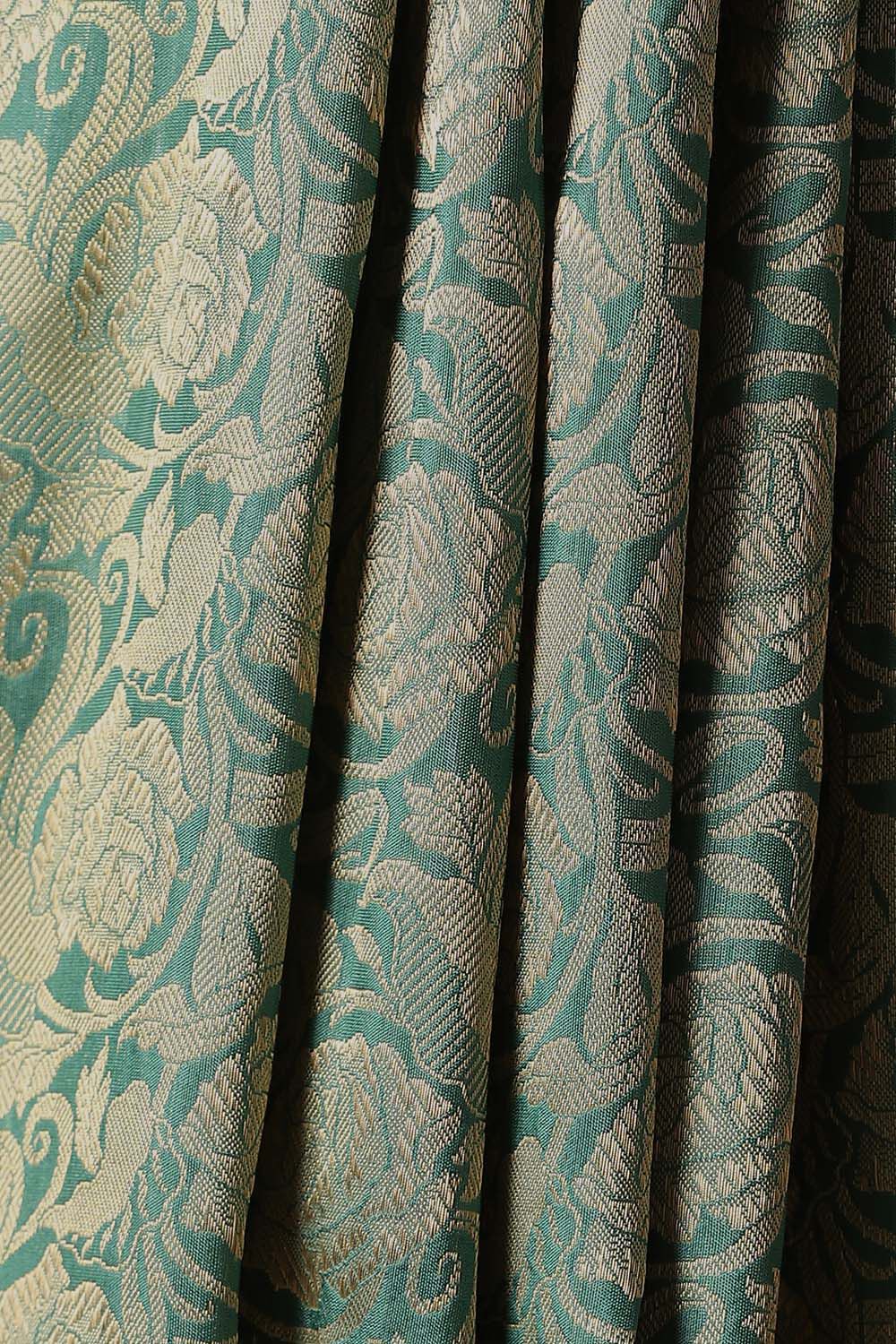 Blue Pure Silk Banarasi Brocade Saree image number null