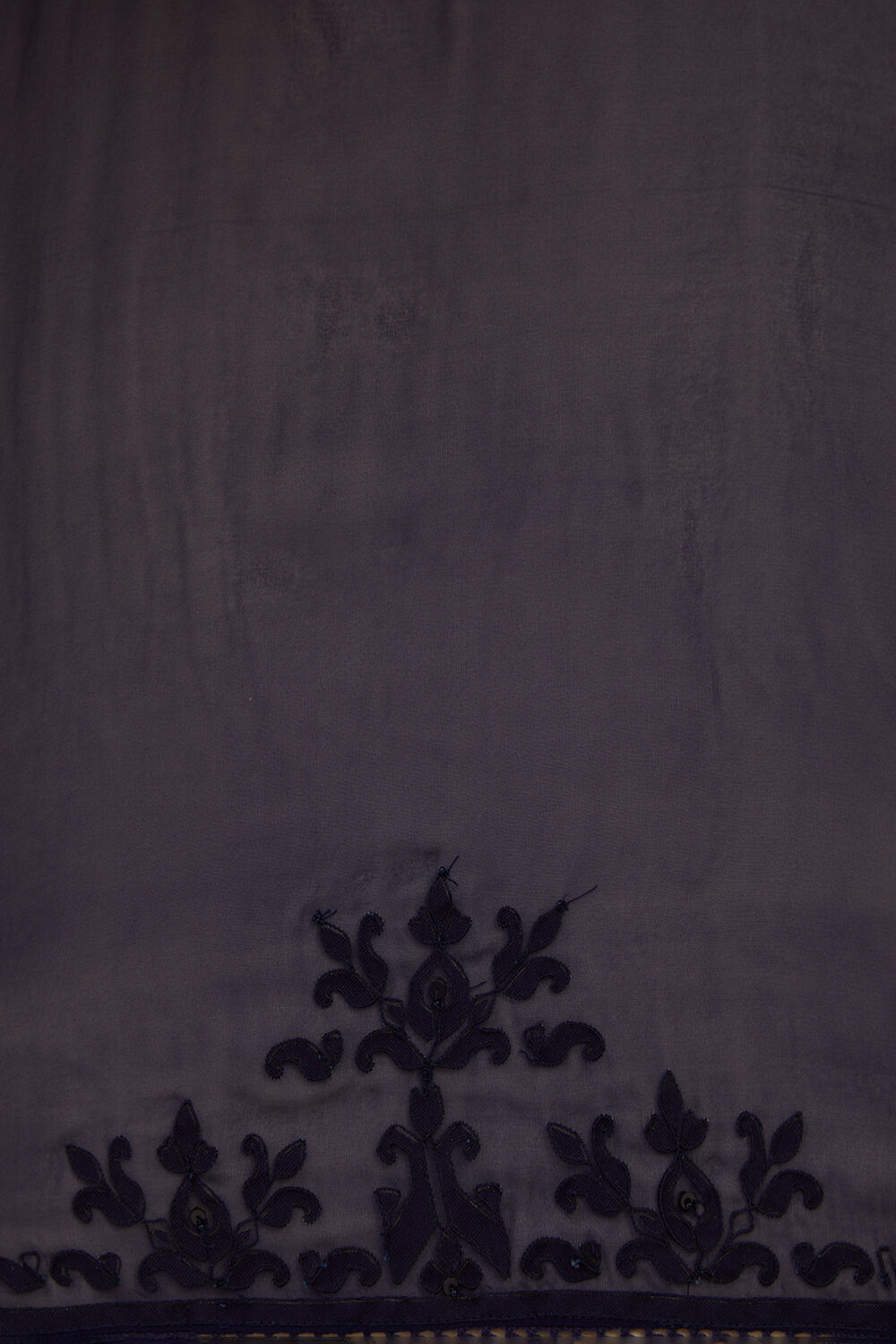 Blue Viscose Organza Applique Saree image number null