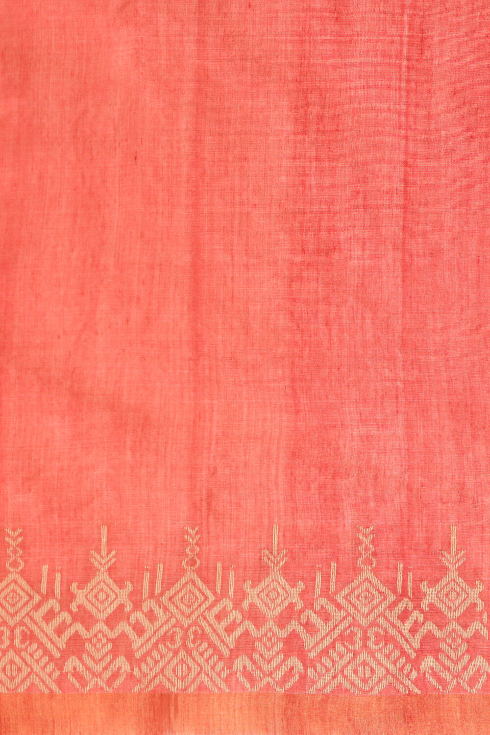 Red Woven Pure Tussar Silk Saree image number null