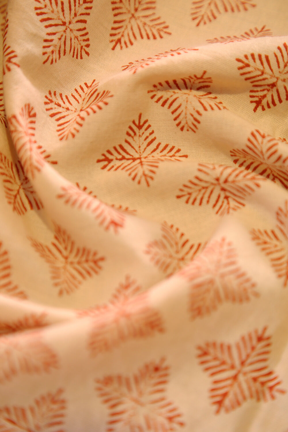 Off White Printed Pure Cotton Suit Set image number null