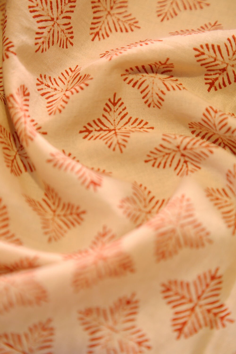 Off White Printed Pure Cotton Suit Set image number null
