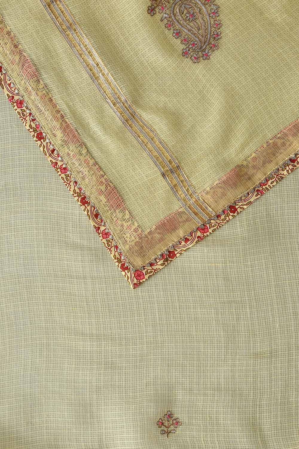 Yellow Pure Silk Kota Printed Saree image number null