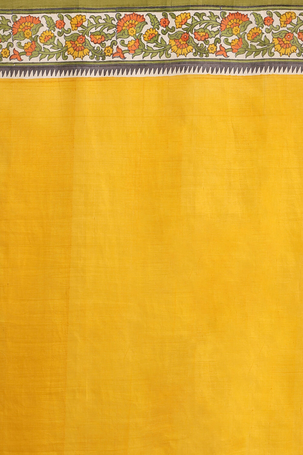 Light Green Hand Blockprinted Pure Silk Saree image number null