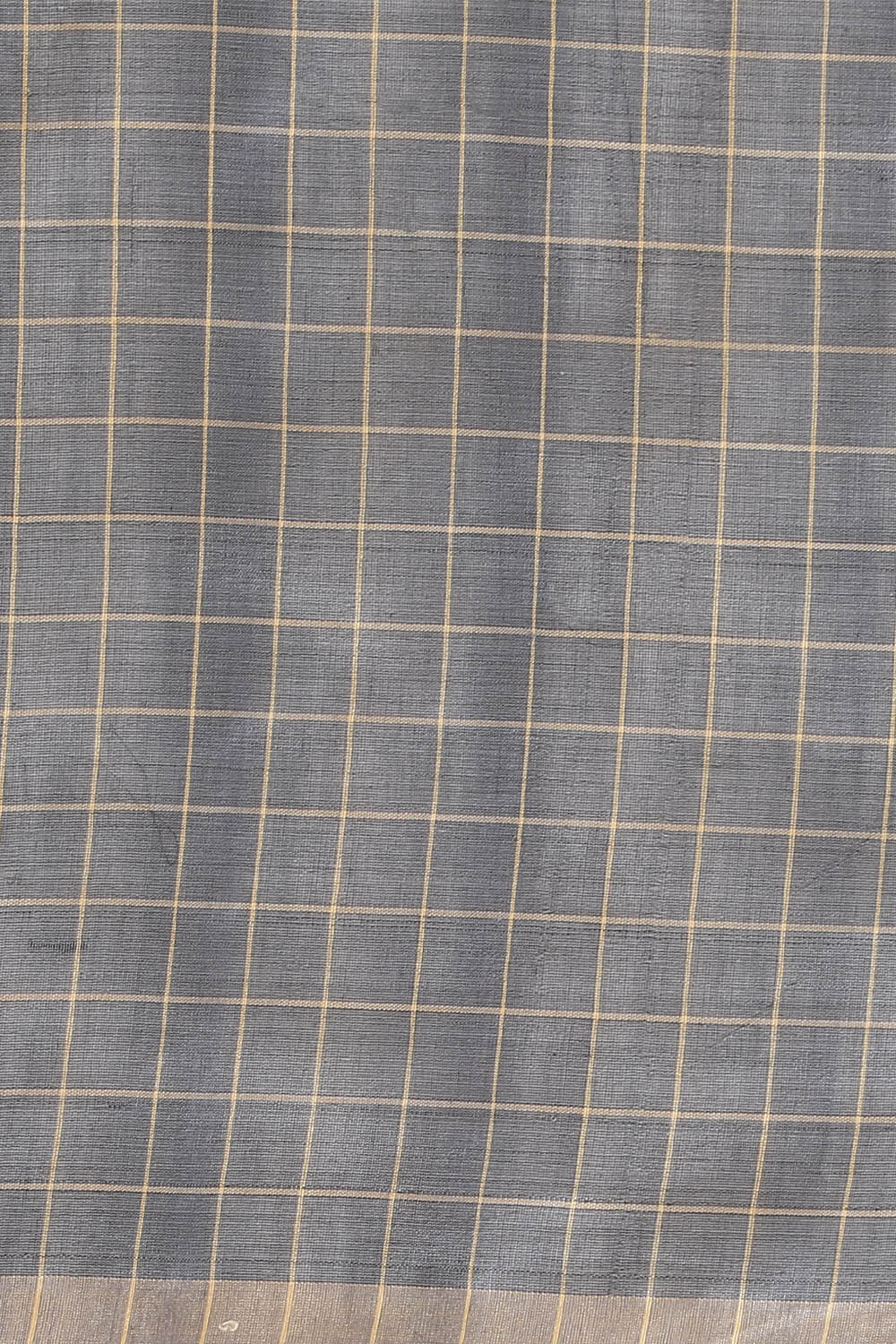 Grey Pure Tussar Silk Bhagalpuri Saree image number null
