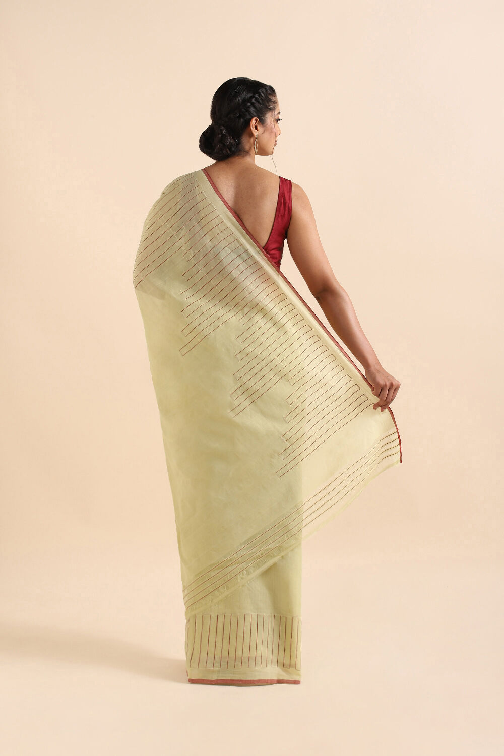 Light Green Pure Cotton South Saree image number null