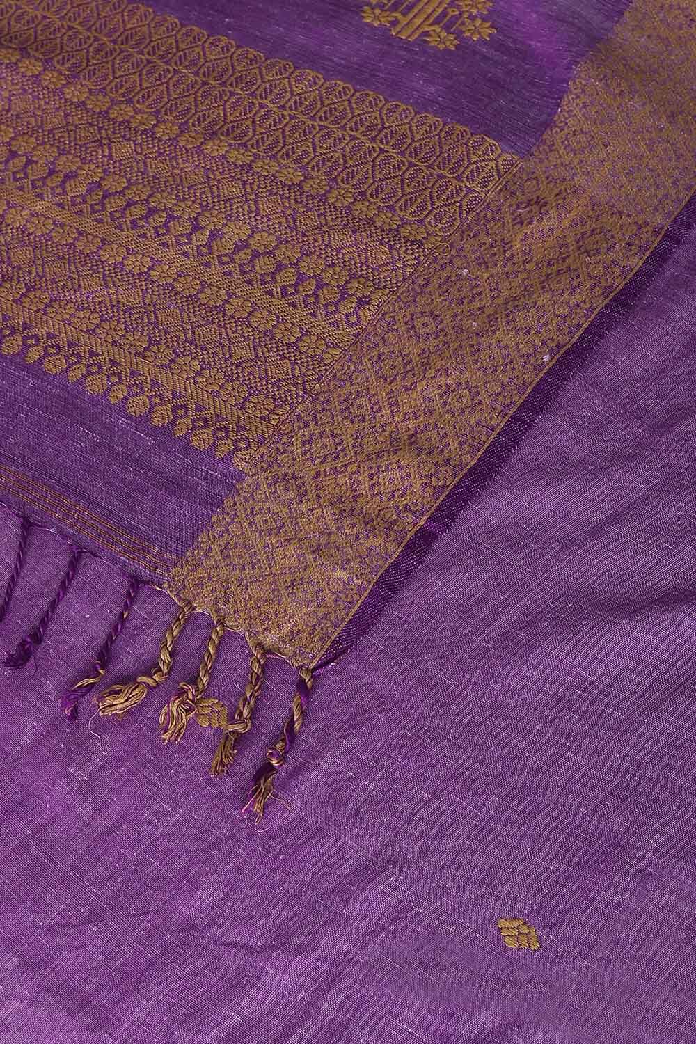 Purple Modal Eri Assam Saree image number null