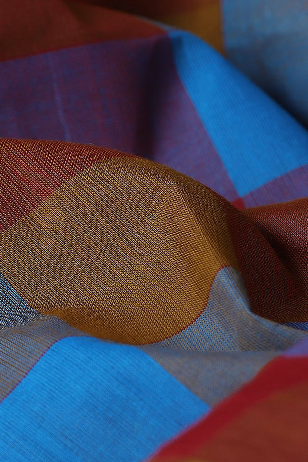 Blue Pure and Brown Cotton Chettinad image number null