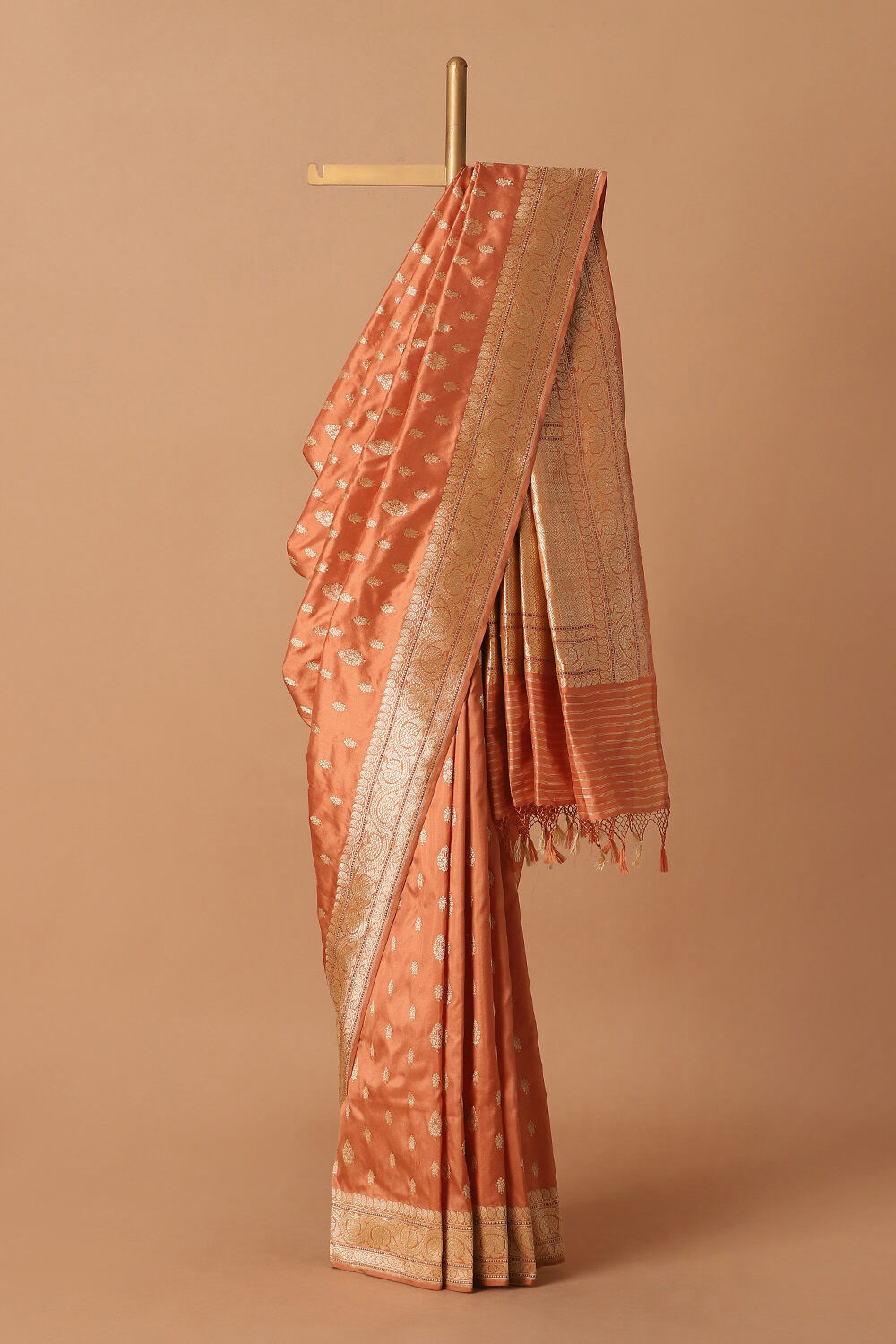 Orange Pure Silk Banarasi Saree image number null