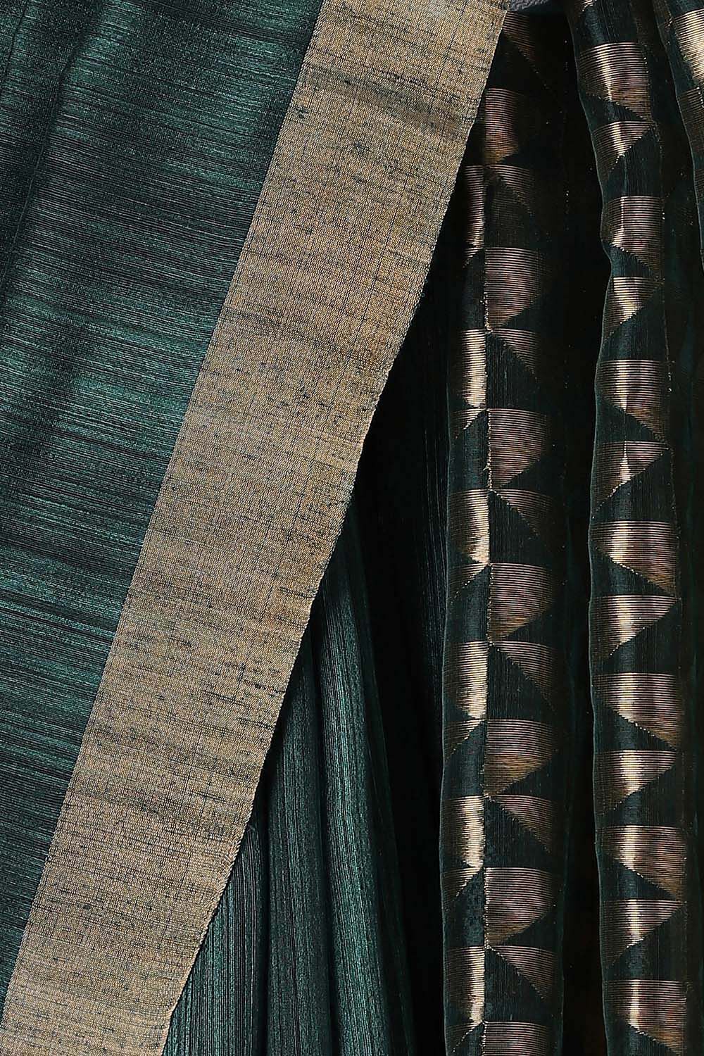Green Pure Silk Vanya Jamdani Saree image number null