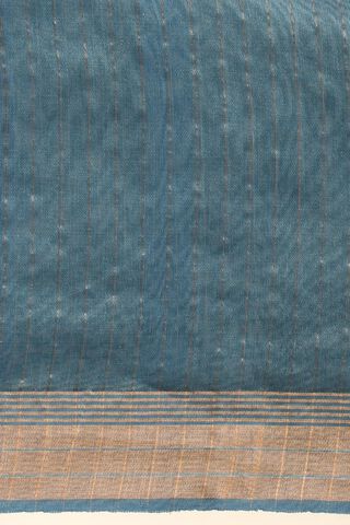 Light Blue Pure Silk Cotton Woven Bengali Saree thumbnail image number null