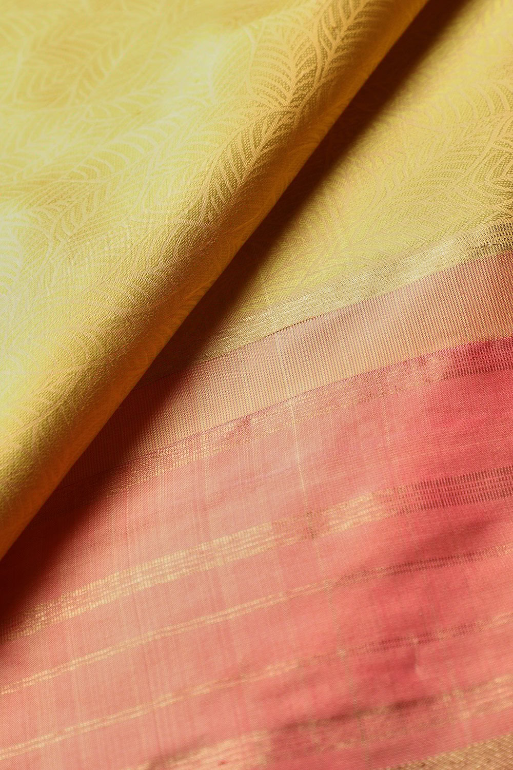 Yellow Woven Pure Silk Kanjivaram Saree image number null