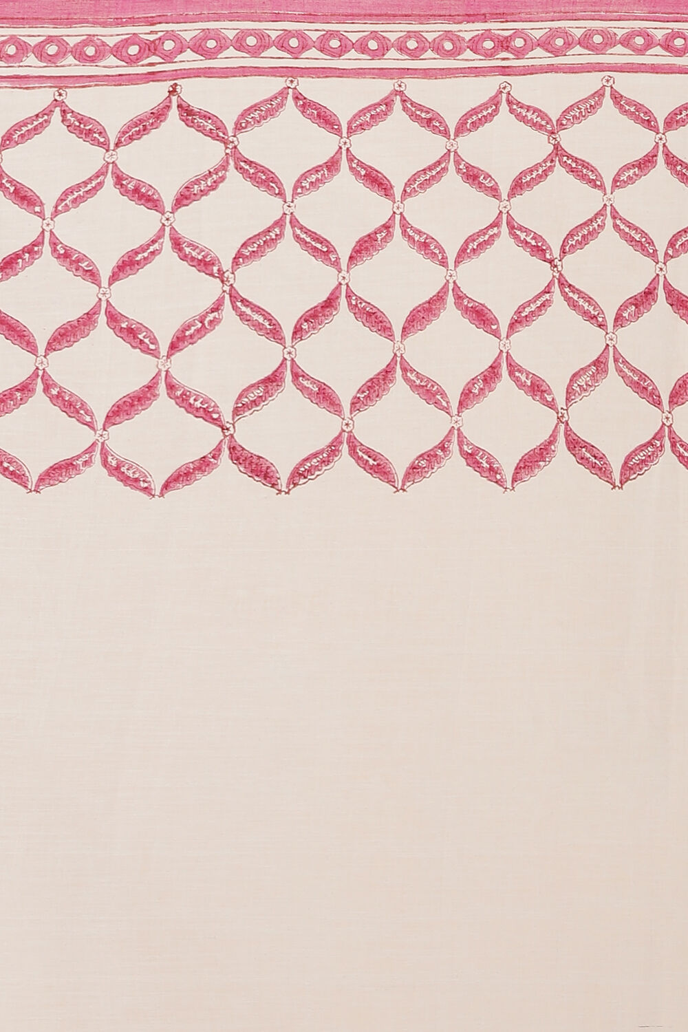 Light Pink Pure Khadi Cotton Block Print Sanganeri Saree image number null