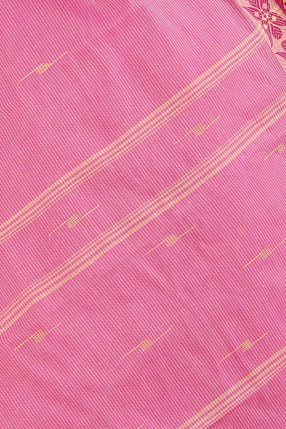 Pink Pure Cotton Bengal Saree image number null