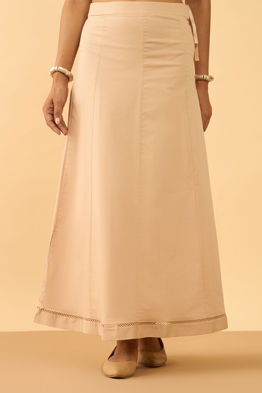 Beige Woven Cotton Lycra Inskirt image number null