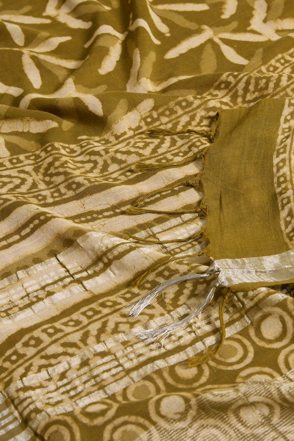 Light Green Rajasthan Viscose Cotton Dabu Saree image number null