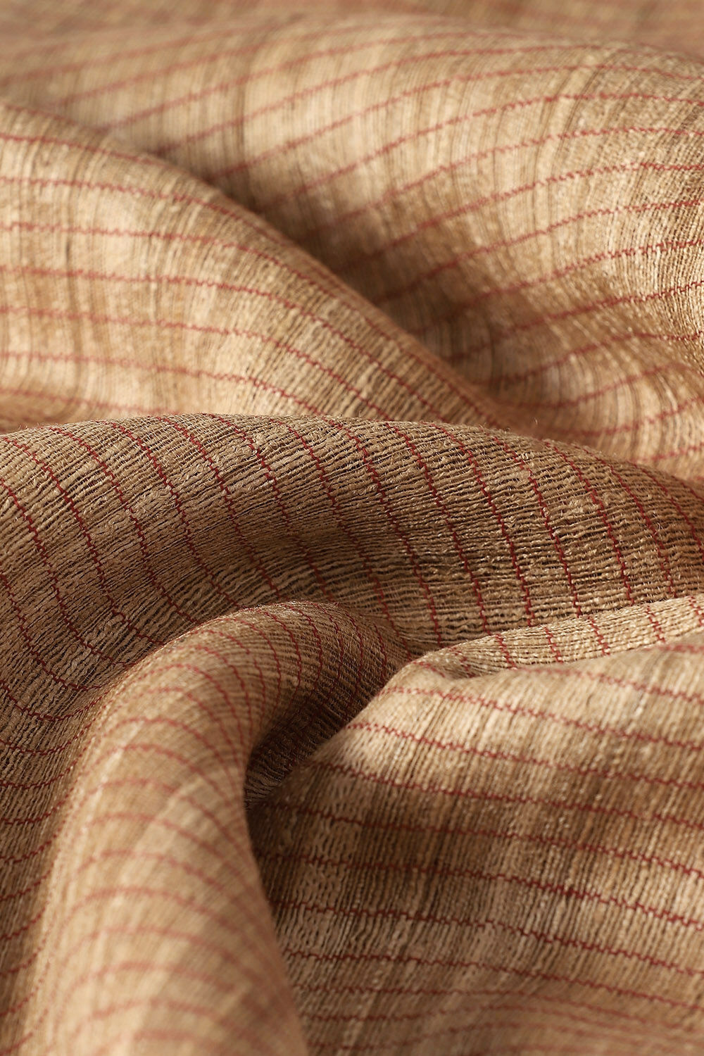 Brown Pure Tussar Silk Bhagalpuri Saree image number null
