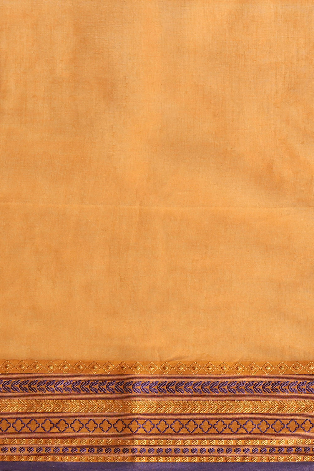 Dark Pure Yellow Cotton Bengal Saree image number null