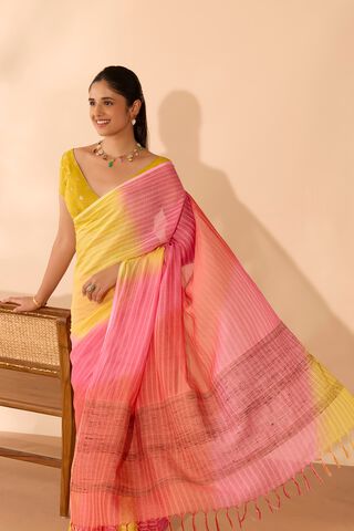 Multi Silk Modal Tie And Dye Saree thumbnail image number null