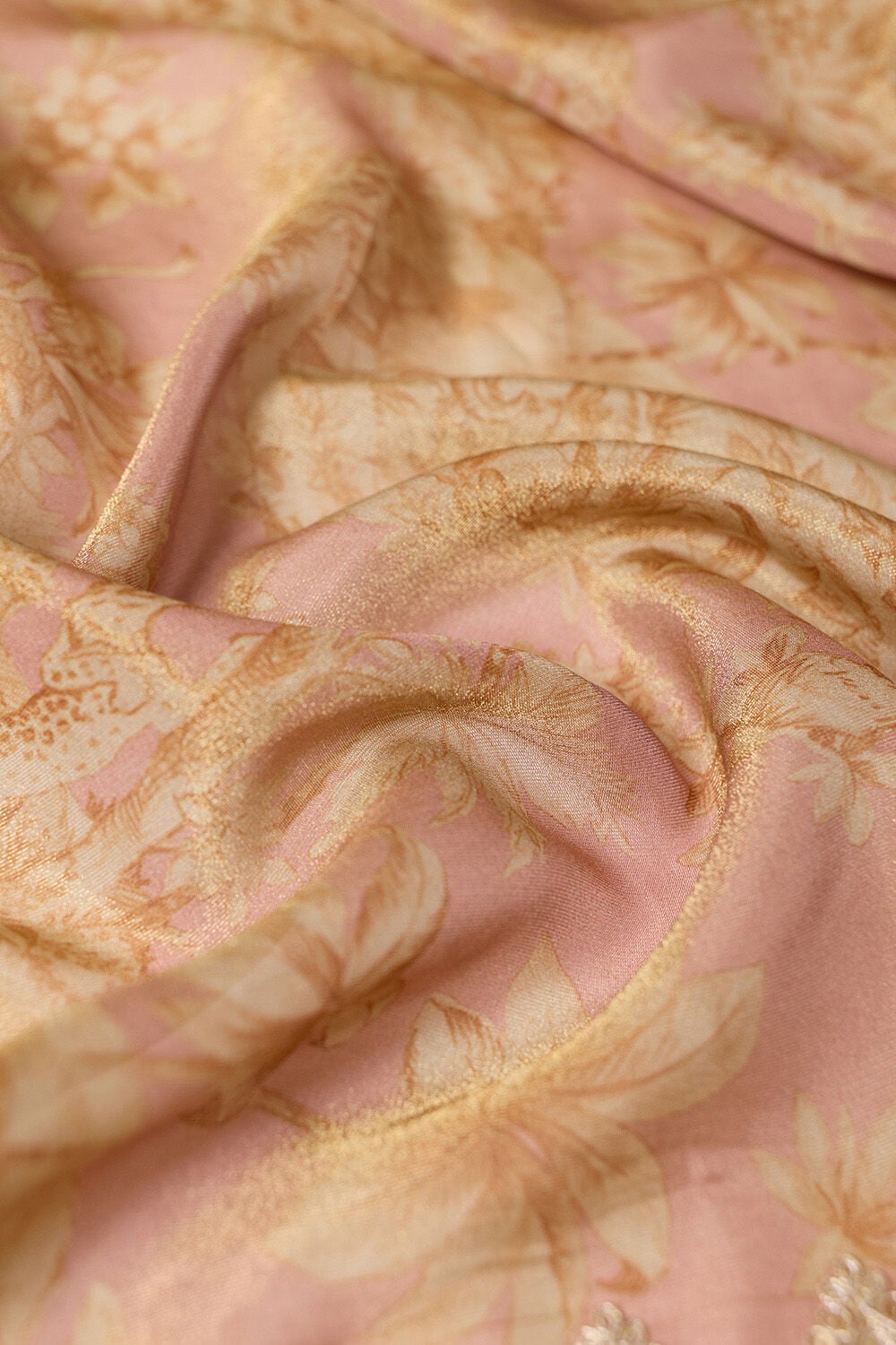 Light Pink Viscose Tissue Embroidered Saree image number null