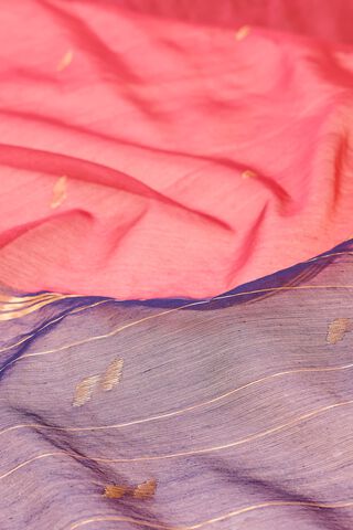 Pink Woven Pure Silk Cotton Chanderi Saree thumbnail image number null